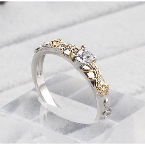 WYJZY Luxury Gothic mainstream ring for women Beautiful and generous color ladies anniversary ring fashion matching jewelry