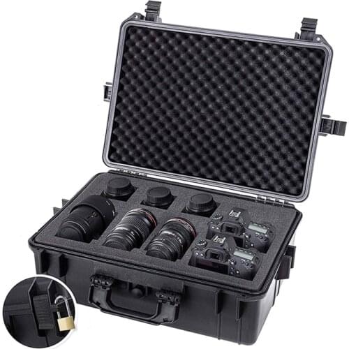 Protective safety Toolbox Equipment suitcase Impact resistant Instrument plastic Tool case Shockproof camera box with sponge