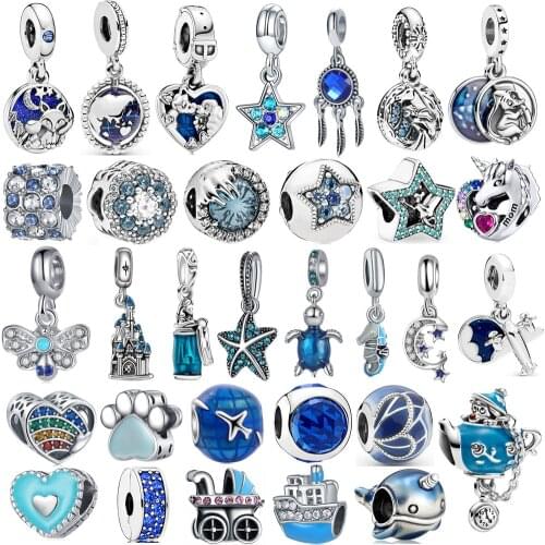 1Pcs New Cute Teapot Butterfly Footprints Pendant Suitable for Original Pandora Charm Bracelet Necklace Lady DIY Jewelry Gifts