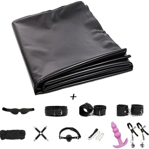 140x200cm PVC Adult Sexy Bed Sheets Set Waterproof Hypoallergenic Mattress Cover Full Queen King Bedding Sheets Sexy Tools