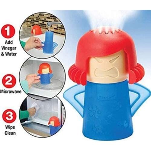 2Pieces Microwave Cleaner Kitchen Accessory Microwave Oven Steam Cleaner Doll Use Water and Vinegar High Temperature Cleaning