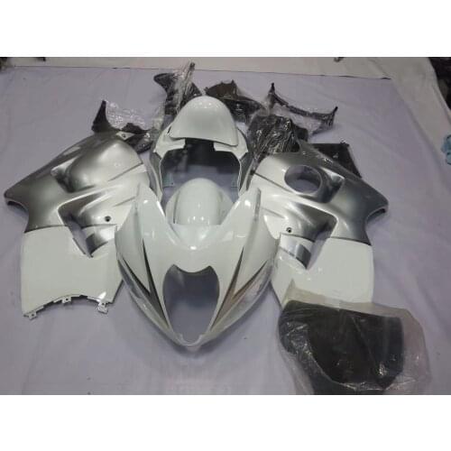 2021 WHSC Motorcycle Accessories Full Plastic Fairing Body Kit For SUZUKI GSXR1300 1997-2007 Grey White