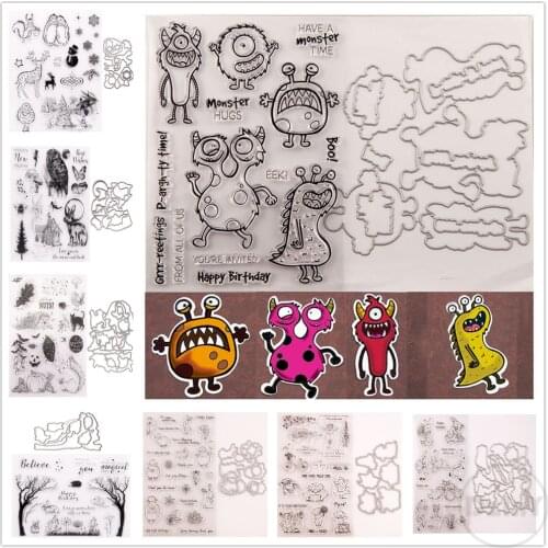 29 Styles can Choose) 2020 Animals Clear Stamps Metal Cutting Dies DIY Scrapbooking Paper Album Crafts Seal Card Punch Stencils