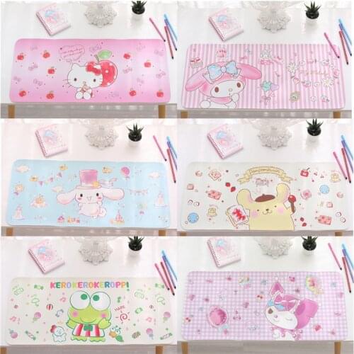 30*67CM Kawaii Sanrio Plush Cartoon Kitten Kuromi My Melody Cute Computer Keyboard Mouse Pad Thickened Placemat For Girls Gifts