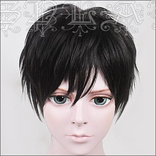 Anime ONE PIECE Monkey D. Luffy Cosplay Wigs Short Black Heat Resistant Synthetic Hair Wig + Wig Cap