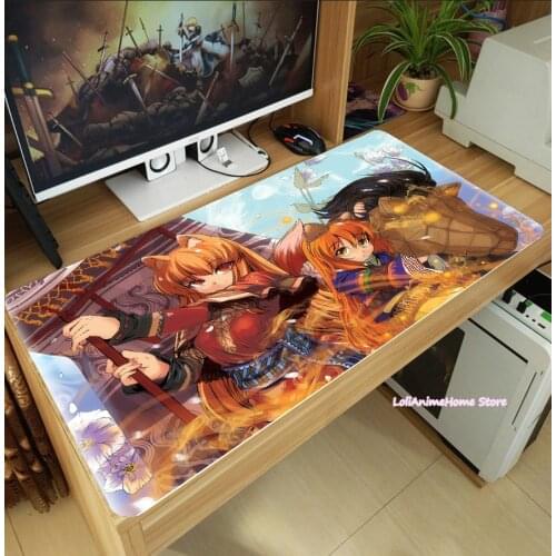 Anime Spice and Wolf Cosplay Holo Lovely Loli Girl Mouse Pad Laptop PC Mice Mat Keyboard Mat Anti-Slip Playmat Cosplay