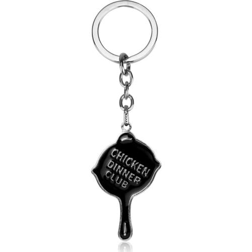 Dongsheng PUBG Key Chains Metal Fashion Car Bag Chaveiro PUBG Keychain Pendant Cool Jewelry Key Ring Champion Pot