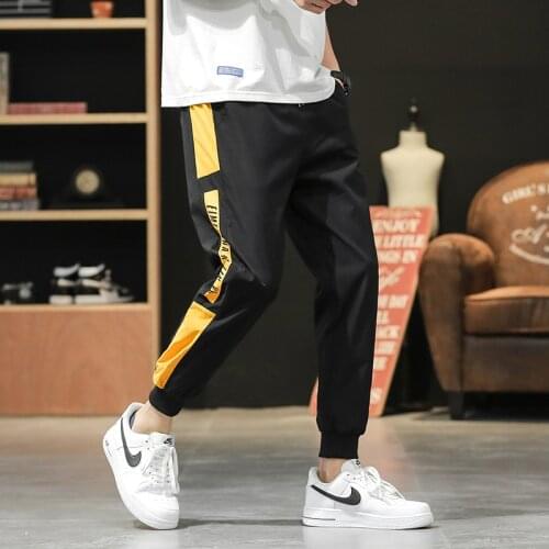 Hip Hop Casual Trousers Joggers 2021 Autumn Men Sweatpants Elastic Waist Design Harem Pant Street Punk