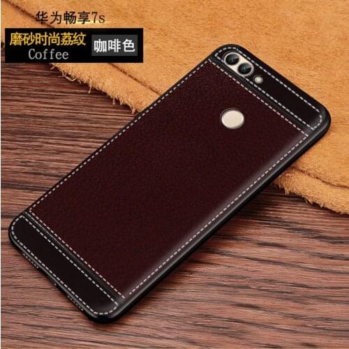 For Huawei P Smart PSmart FIG-LX1 FIG-L21 FIG L21 LX1 PU Leather Texture Soft TPU Case For Huawei P Smart Plus Mate 20 Lite 8X