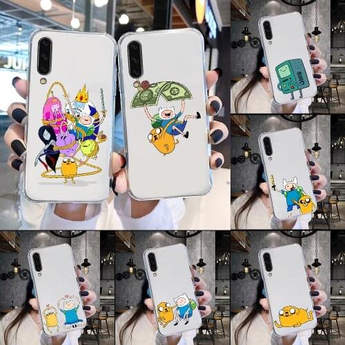 Cartoon Adventure Time Phone Case For Samsung Galaxy A 3 5 7 8 10 20 21 30 40 50 51 70 71 E S 2016 2018 4G transparent painting