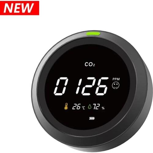 Carbon Dioxide Detector Gas Analyzer Multifunctional Air Quality Monitor CO2 Gas Detector HCHO Temperature and Humidity Meter