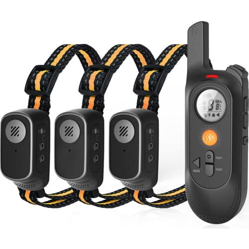 800M Dog Training Collar with Voice Commands Beep Vibration Shock Rechargeable Waterproof Dog Shock Collar Adjustable dog collar