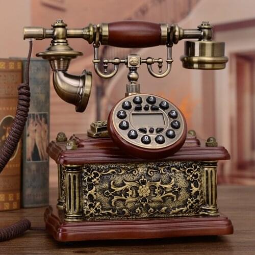 European phone antique antique technology retro home telephone Decoration home art rustic phone backlit household