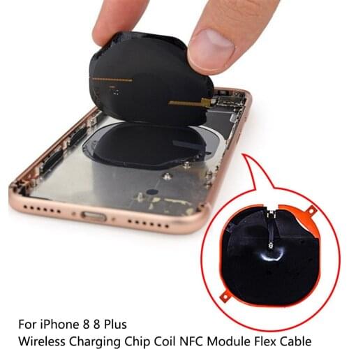 For iPhone 8 Plus Wireless Charging Chip Coil NFC Module Flex Cable For iPhone 8 Charger Panel Sticker Replacement Parts