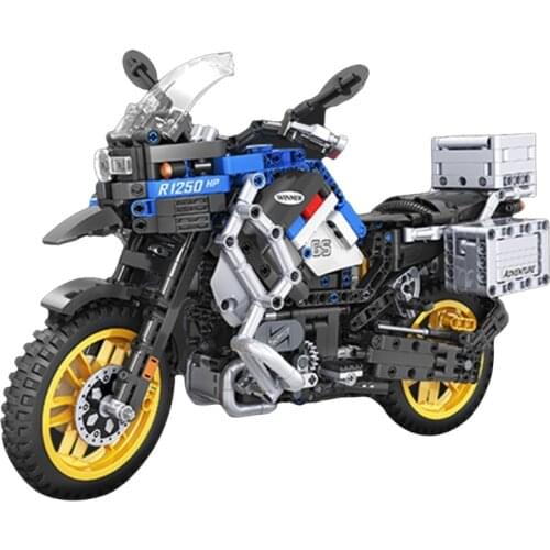 H7JF Creative Assembly Motorcycle Particles , Education Science Experiment Construction Toy for Kids and Autobike Lovers