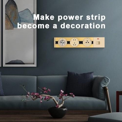 KAMANNI Wall Track Socket USB Power UK/FR/EU/USB Module Wall Plug Socket for Living Room/kitchen/office Desktop Socket Grey