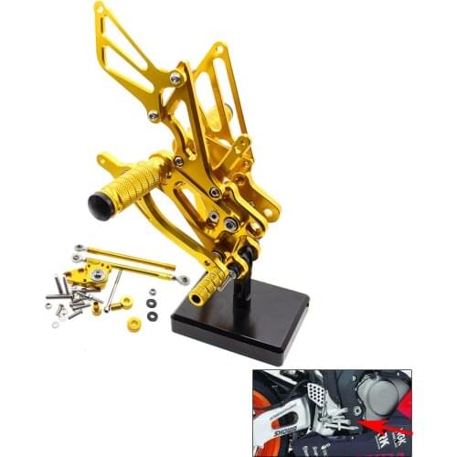 CNC Aluminum Motorcycle Rear Adjustable Rear Sets Set Footrests For Honda CBR CBR600RR 600RR 2003-2006 2004 2005