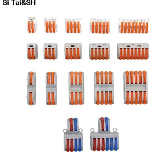 Mini Fast Wire Cable Connectors Universal Compact Conductor Spring Splicing Wiring Connector Push-in Terminal Block SPL-2/3 LED