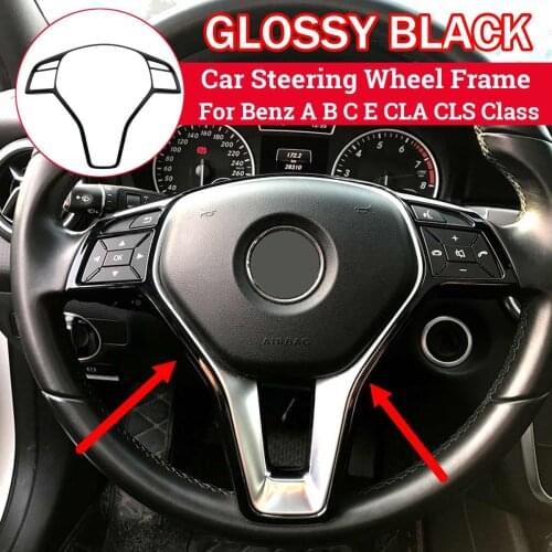 Car Steering Wheel Frame Trim Cover For Mercedes Benz A B C E CLA CLS GLA GLK Class W176 W246 W204 W207 W212 W117 W218 X156
