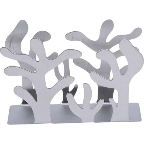 2019 New Tissue Box Stainless Steel Napkin Rack Box Tissue Holder Cutlery Floral Hollow-Out Design Table Decoration Tissue Boxes
