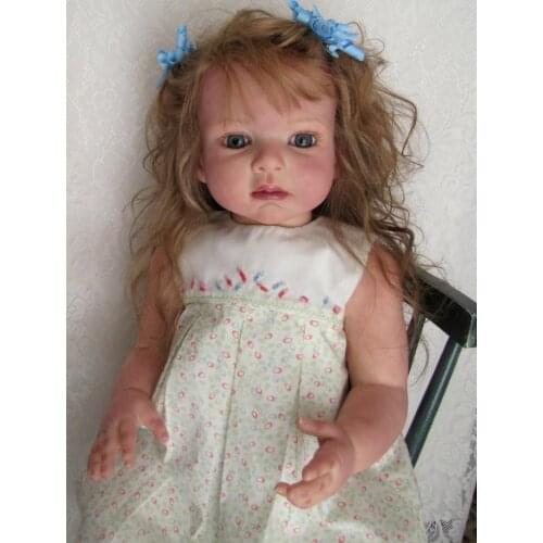 NPK 28Inch Leontyne Huge Toddler Reborn Doll Kit with Bent Leg Doll fresh color Kit with Body Included