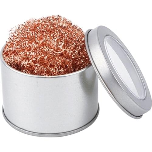 A Variety Of Cleaning Ball Soldering Iron Tip Suction Copper Soldering Iron Nozzle Cleaning Ball Metal Dust Box Cleaning Ball