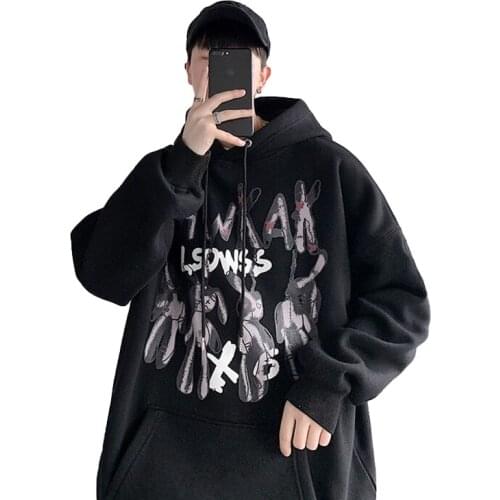 Harajuku Hoodie Mens Womens Short Sleeve Sweatshirt Anime Manga Black Hoodie Bluzy Top Clothes shadow hoody Y2K top tops