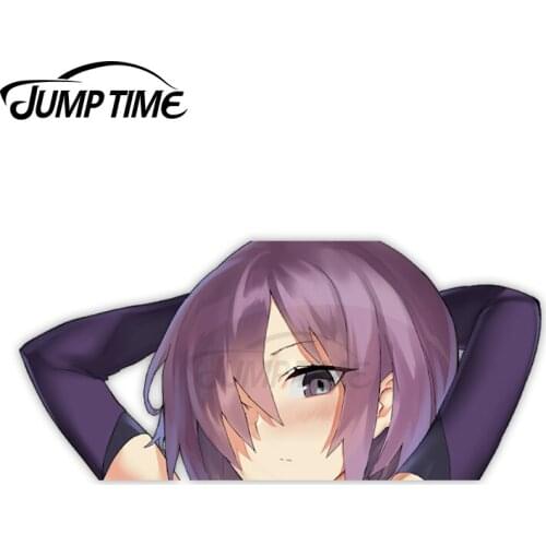 Jump Time Fate Grand Order Mash Kyrielight (Shielder) 24 5.5 Big Head Anime Peeker Vinyl Decal Waifu Kawaii Girl Car Stickers