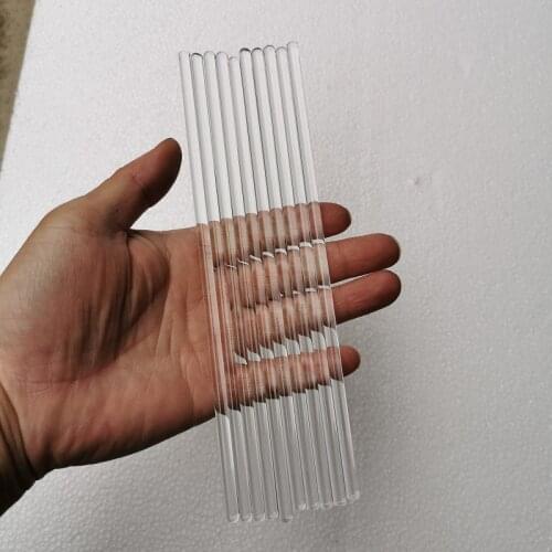 10pcs/lot 6.0*200MM round glass stick without holes prism DIY chandelier crystals lamp Hotel&Guest Room lighting Accessories