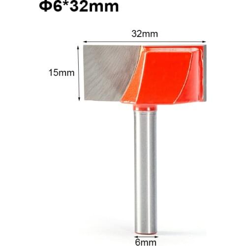 2pcs 6mmx 22mm 25mm 32mm Wood Milling Router Bits Bottom Cleaning Wood End Mill CNC Router Bits for Woodworking Milling Cutter