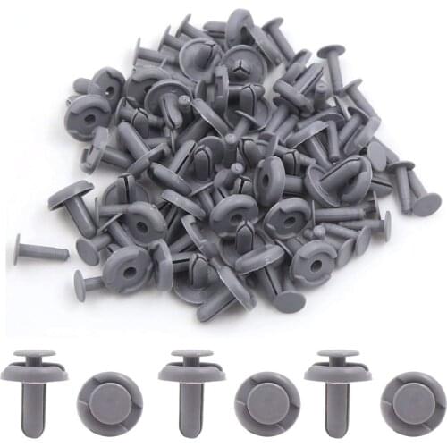 40pcs Plastic Car Door Trim Panel Push Rivets 7mm Retainer Clip Fastener Gray