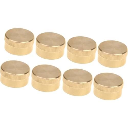 8Pcs Safety Solid Brass Cap 1 LB Propane Bottle Small Gas Tank Cylinder Protect Cap Outdoors 2.4cm Inner Diameter