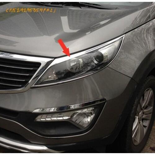 ABS Front Chrome Headlamp Lid Lid Of L Headlight Adapter For Kia Sportage R 2011-2015 Car styling