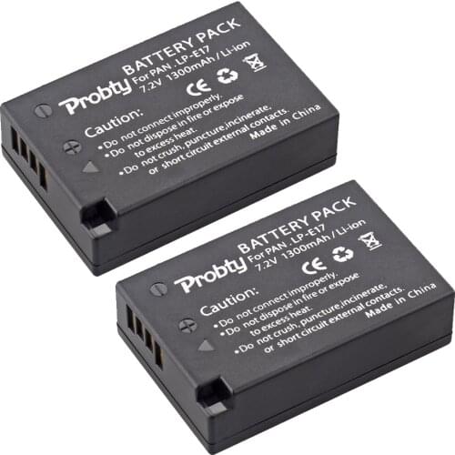 2pcs 1300mAh LP-E17 LPE17 LP E17 Camera Battery Batterie AKKU for Canon EOS 200D M3 M6 750D 760D T6i T6s 800D 8000D Kiss X8i