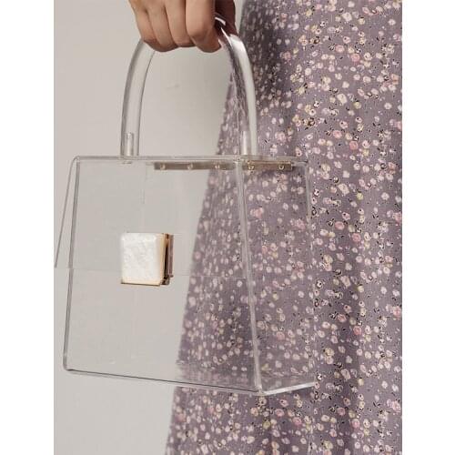 New Acrylic Transparent Women Clutch Bag Women Messenger Bag Evening Wedding Party Bag Handbag Crossbody Shoulder Bag