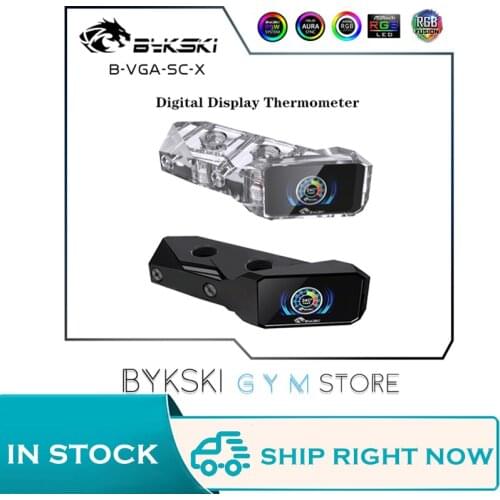 Bykski Horizontal Bridge Module For GPU Block, VGA Cooler Digital Display Thermometer + LCD Screen Monitor, B-VGA-SC-X