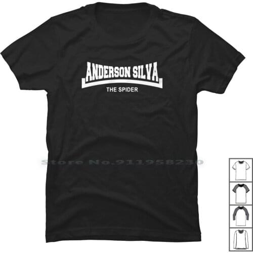 Anderson The Spider Silva Slogan T Shirt 100% Cotton Sports Spider Slogan Anders Games Music Movie Logan Tage Geek Son Log