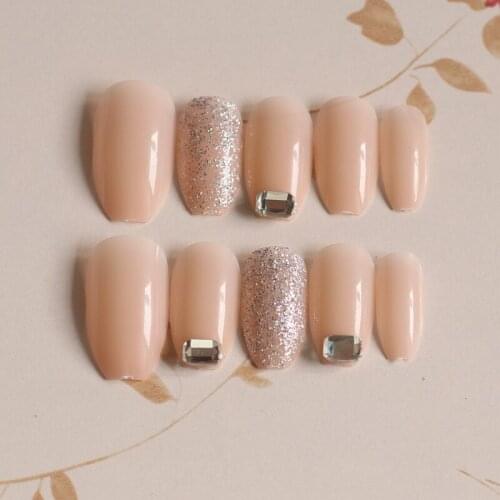 2020 hot sale beautiful exquisite square head handmade fake nail crystal diamond W99