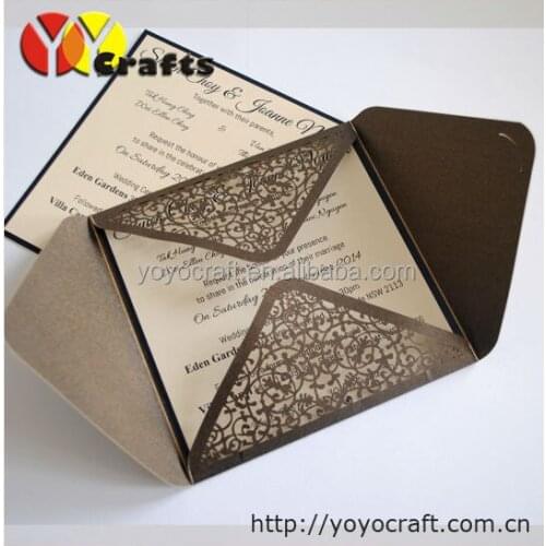 Hot sell wholesale luxury good quality wedding invitation card