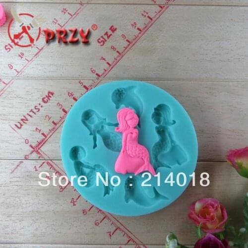 Hot sale mermaid Series shaped fondant mold chocolate silicone mold fondant Cake decoration mold NO.si299
