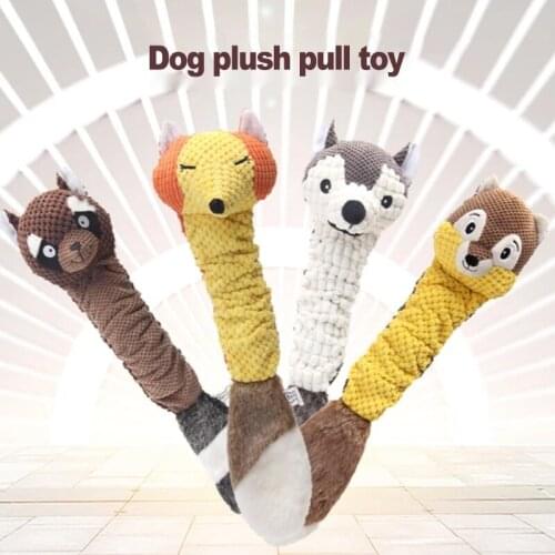 Pet Toys Dog Cat Toys Plush Fox Animal Series Plush Toys Interactive Sounding Bite-resistant Pet Supplies