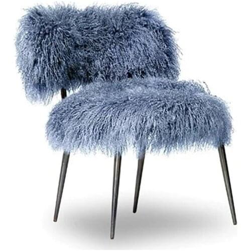 TT Imported Natural Wool Chair Designer Single Leisure Chair Italian Model Room Light Luxury Ins Chair
