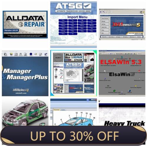 2021 Hot Sall Best Quality All-data Auto Repair Software 10.53 + Mit//chell OD5 2015V + Atsg Manual Data + Vivid 1tb Hdd