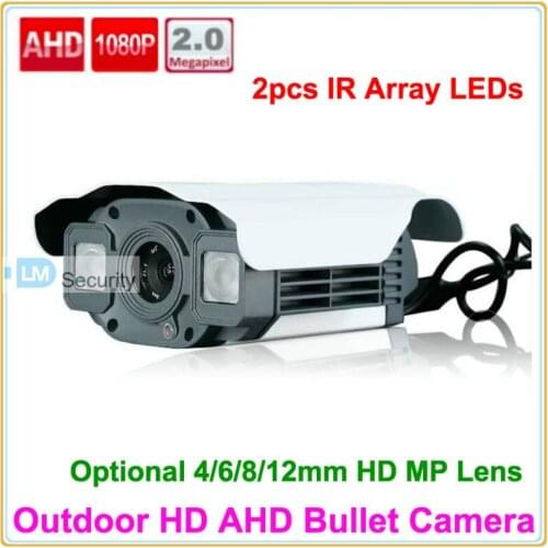 Lihmsek Hot Selling HD AHD Bullet IR Waterproof Camera AHD 2MP 1080P with 2pcs IR Array LEDs Long Night Vision IR Distance