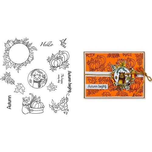 Cute Animal Cutting Dies and Stamps for DIY Scrapbooking Album Transparent Silicone Greeting Card Decorative Die Craft Supplies