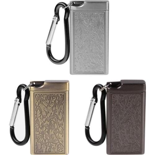 Mini Portable Ashtray Cigarette Keychain Outdoor Use Pocket Smoking Smoking Ash Tray with Lid Key Chain for Travelling