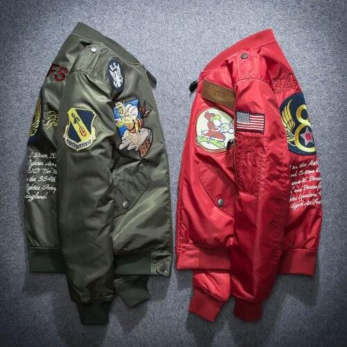 Trendy Brand Spring and Autumn New Air Force Embroidered Baseball Uniform Pilot Jacket Mens Thin winter jacket men