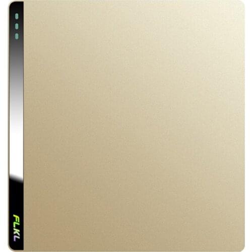 86 Type Wall Light Switch, 1 Gang 1/2 Way 10A 250V Champagne Gold Acrylic Mirror Decoration Panel Recessed Wall Rocker Switch