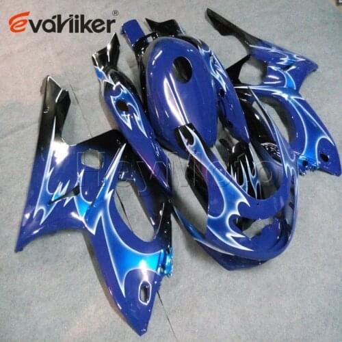 ABS fairings for YZF600R 1997 1998 1999 2000 2001 2002 2003 2004 2005 2006 2007 blue flames motorcycle panels H3