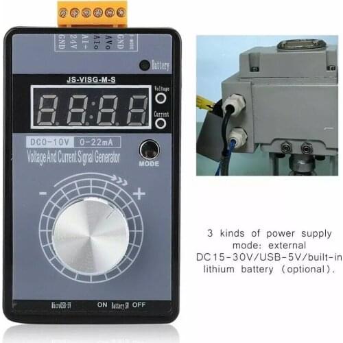 Portable 0-5V 0-10V 4-20mA Signal Generator with LED Display Rechargeable Battery Pocket Adjustable Voltage Current Simulator